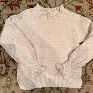 Madewell Cream Textired Knot Sweater Medium